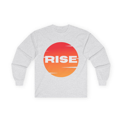 Sunrise RISE Long Sleeve Tee - Motivational Unisex Cotton Shirt for Inspiration - RizQ Life 