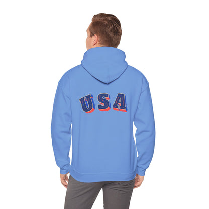 Men's Patriotic Hoodie - Double American Flag Graphic