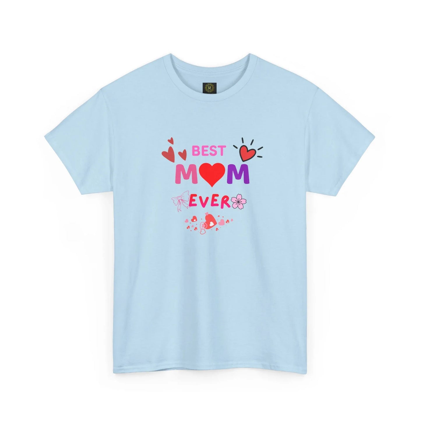 Best Mom Ever Mother’s Day T-Shirt - Aesthetic Heart & Bow Graphic Tee