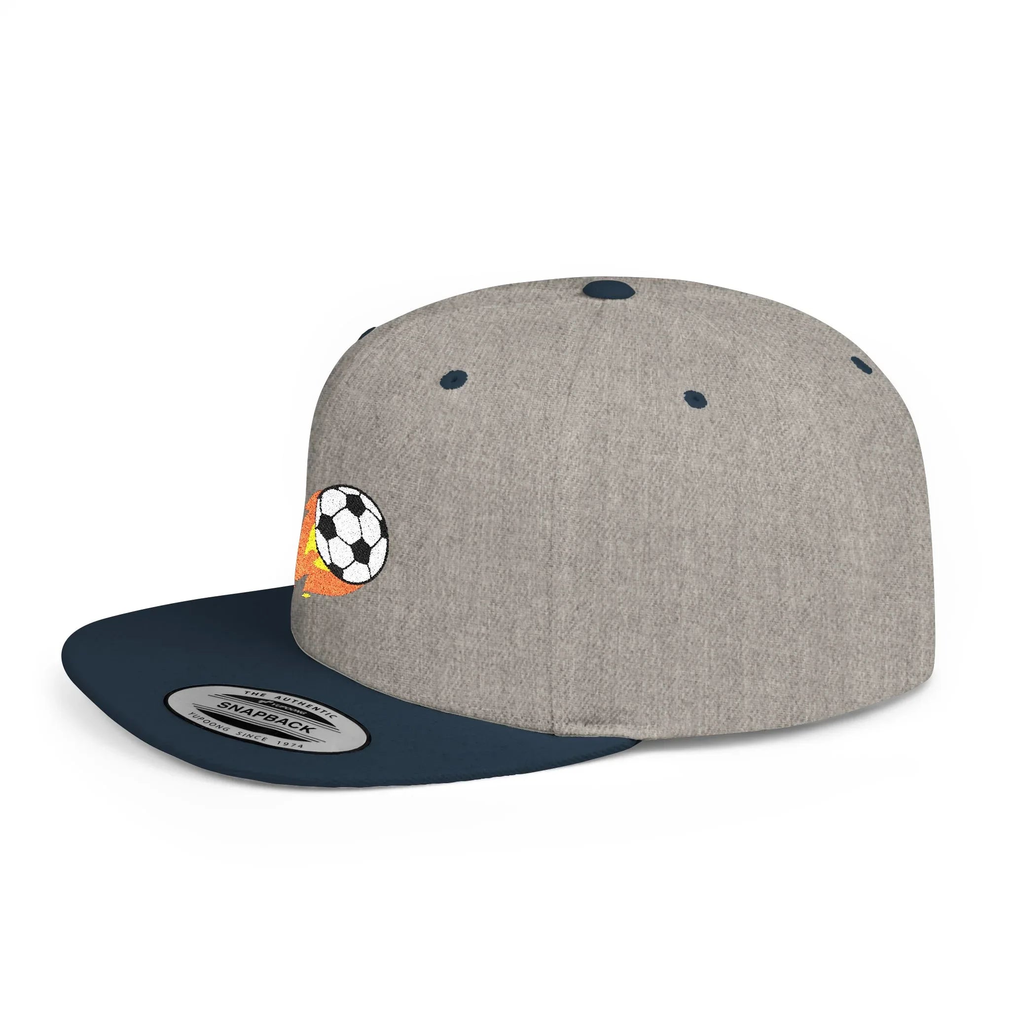 Soccer Ball Flat Bill Snapback Hat - Stylish Snapback Cap for Casual Outfits and Streetwear - RizQ Life 