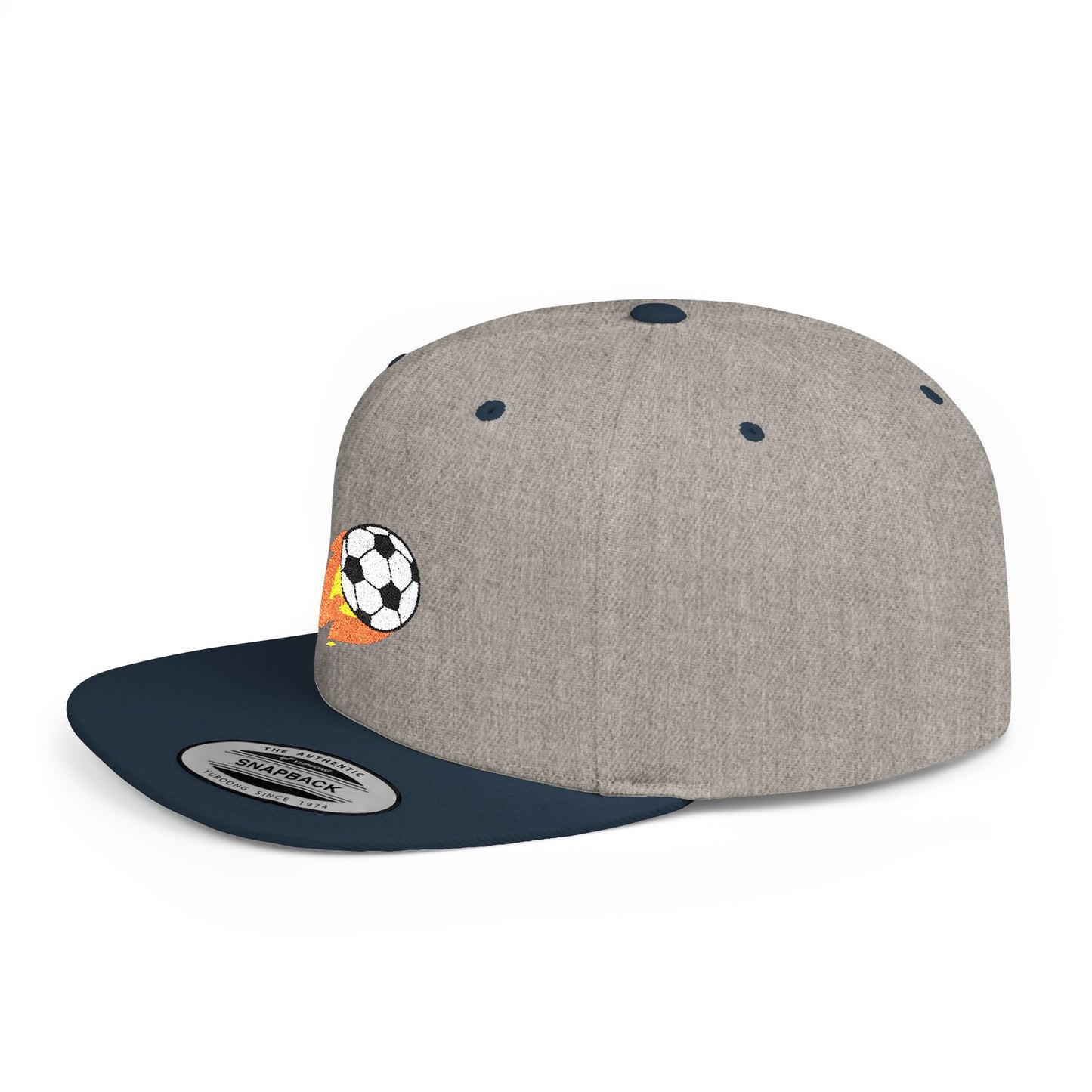 Soccer Ball Flat Bill Snapback Hat - Stylish Snapback Cap for Casual Outfits and Streetwear