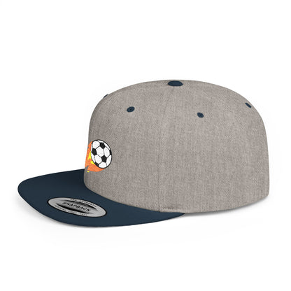 Soccer Ball Flat Bill Snapback Hat - Stylish Snapback Cap for Casual Outfits and Streetwear