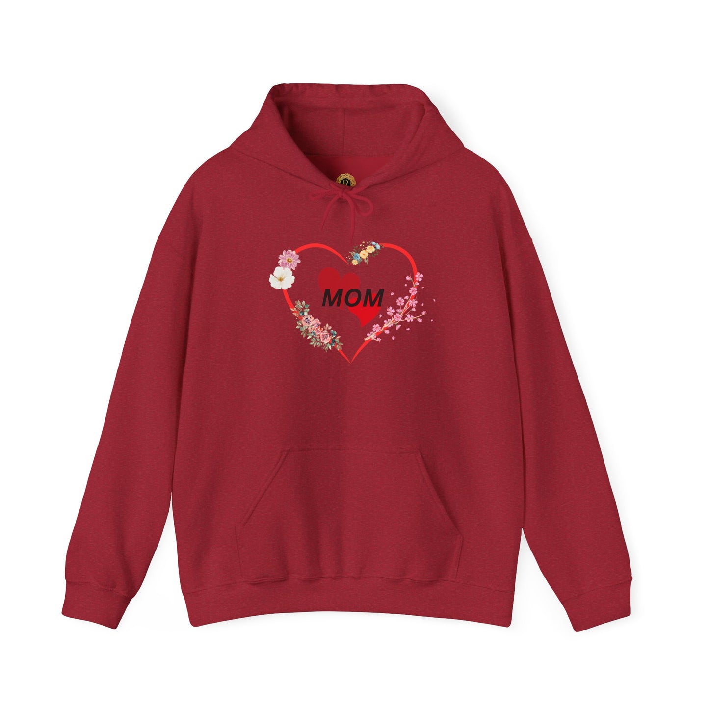 Mom Love Hoodie - Floral Heart Design - Perfect Gift for Mother's Day