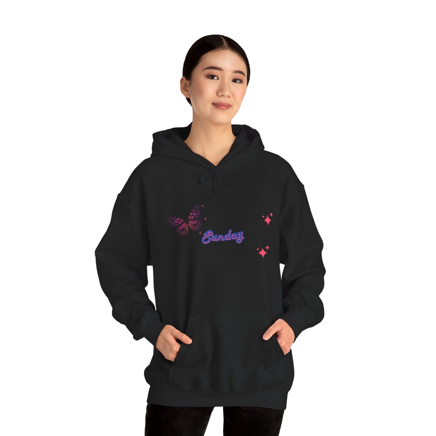 Butterfly Sunday Hoodie Sweatshirt For Women