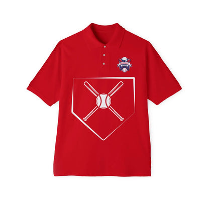 Men's Baseball Polo - Graphic Bat and Ball Design - RizQ Life 