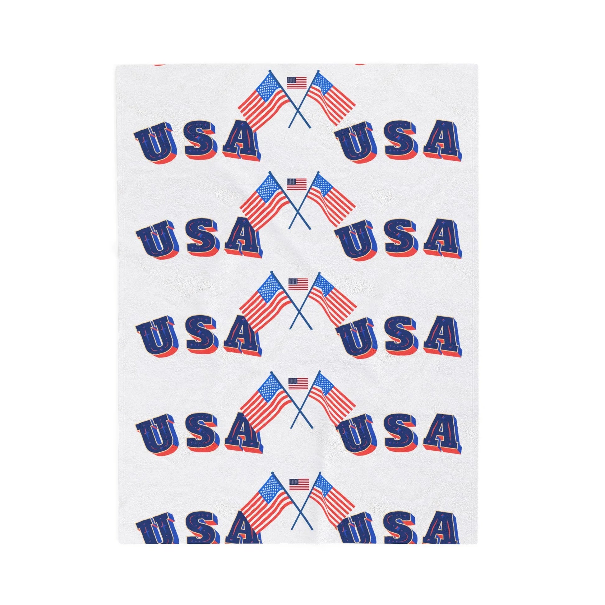 USA Flag Velveteen Plush Blanket - Cozy Throw for Independence Day, Festivals, Picnics, Home Decor, Gifts - RizQ Life 