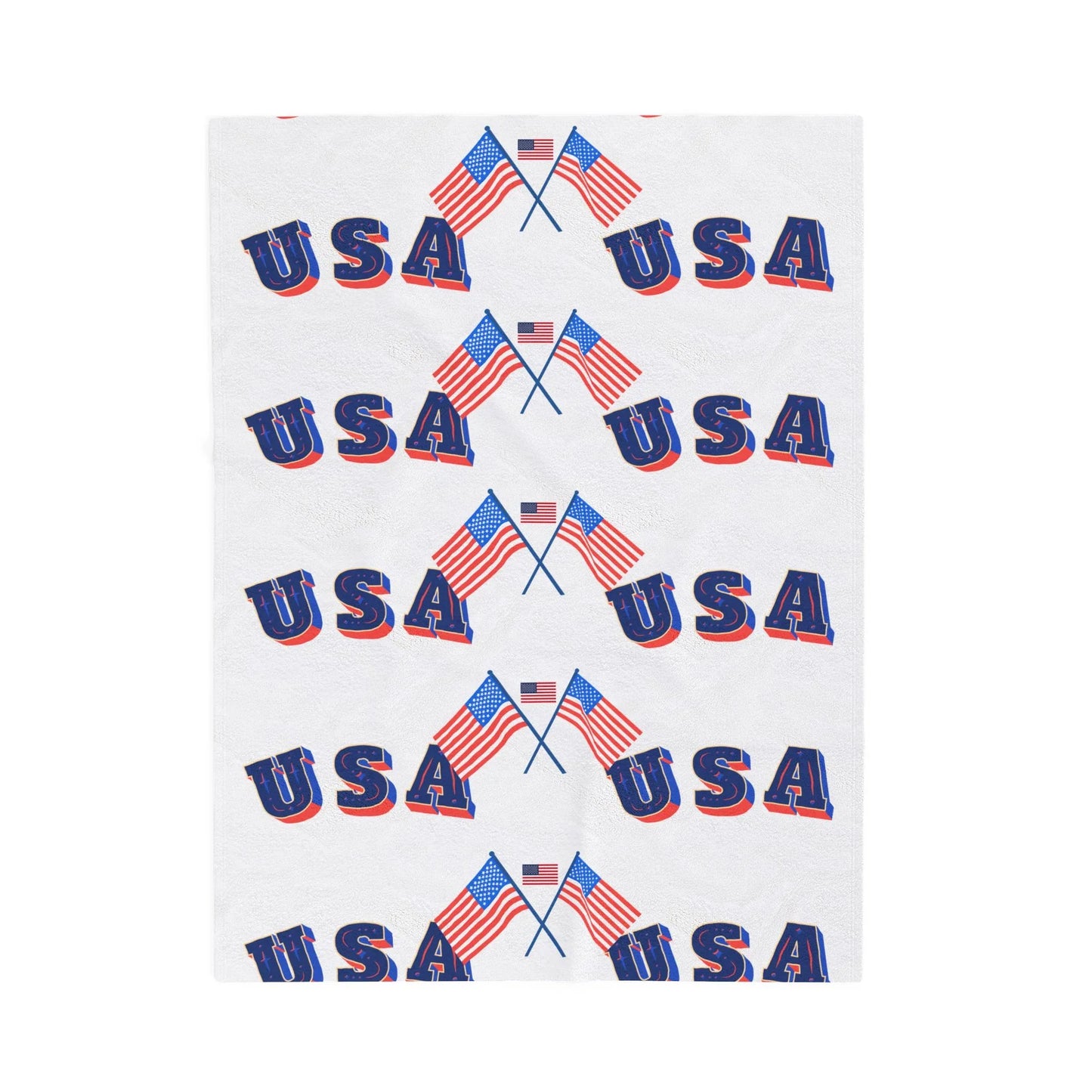 USA Flag Velveteen Plush Blanket - Cozy Throw for Independence Day, Festivals, Picnics, Home Decor, Gifts - RizQ Life 