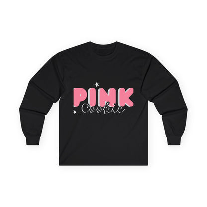Pink Cookie Long Sleeve Tee - Sweet Treat Vibe