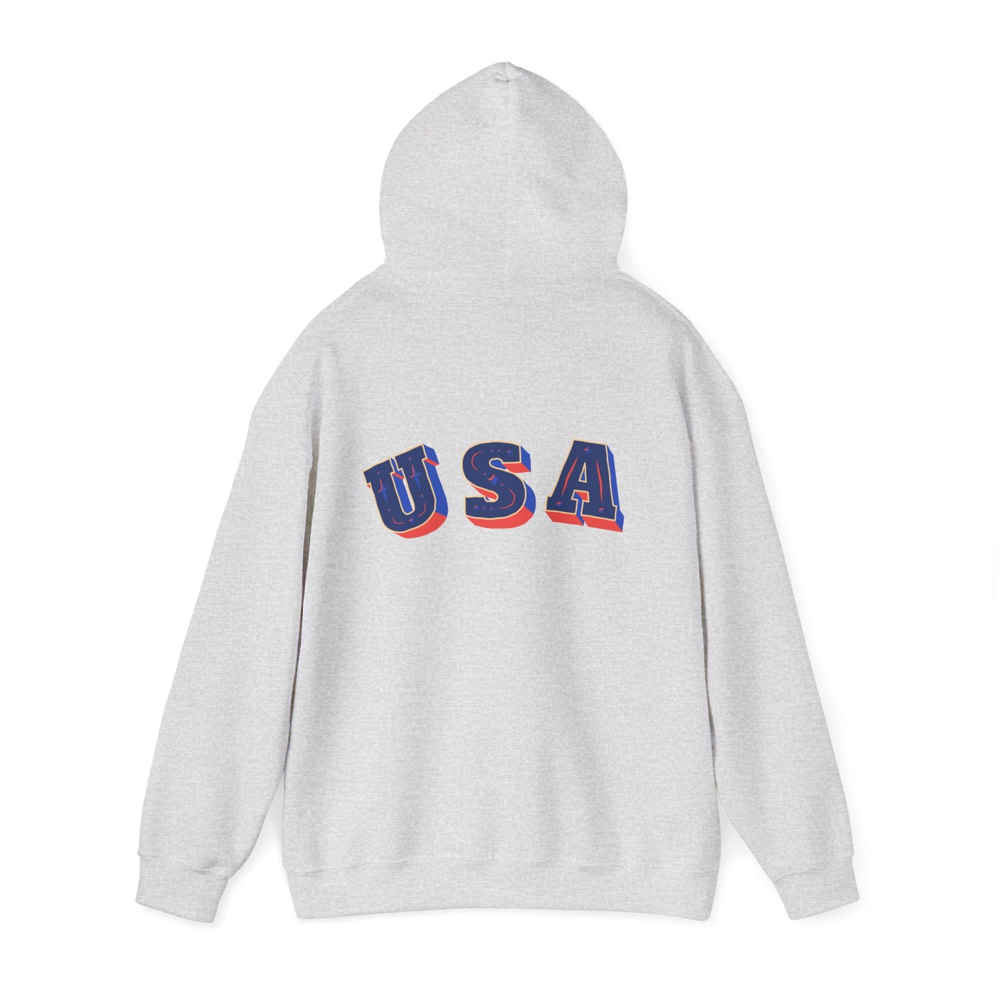 Men's Patriotic Hoodie - Double American Flag Graphic