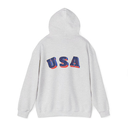 Men's Patriotic Hoodie - Double American Flag Graphic