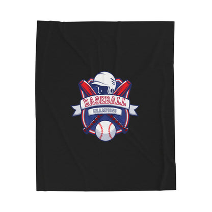 Baseball-Themed Velveteen Plush Blanket, Soft Blanket for Sports Fans, Warm Throw for Game Day, Unique Gift for Baseball Lovers