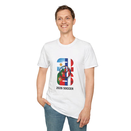 2026 Soccer World Flags T-Shirt | Football Tournament Graphic Tee