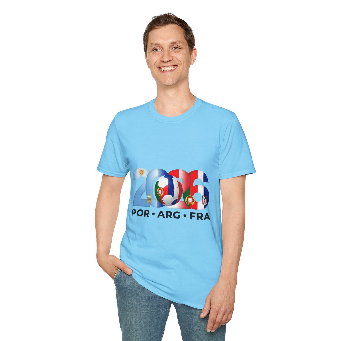 2026 Soccer Unisex Shirt | POR ARG FRA USA Football Tee