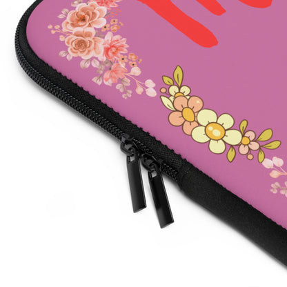 My Girl Floral Laptop Sleeve — Pink Daisy Protective Case