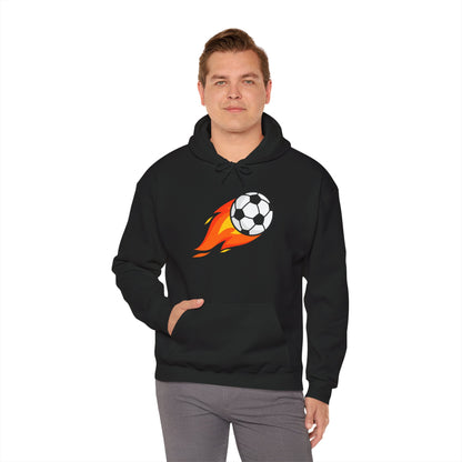 Soccer Fire Ball Hoodie - Men's Heavy Blend Hooded Sweatshirt