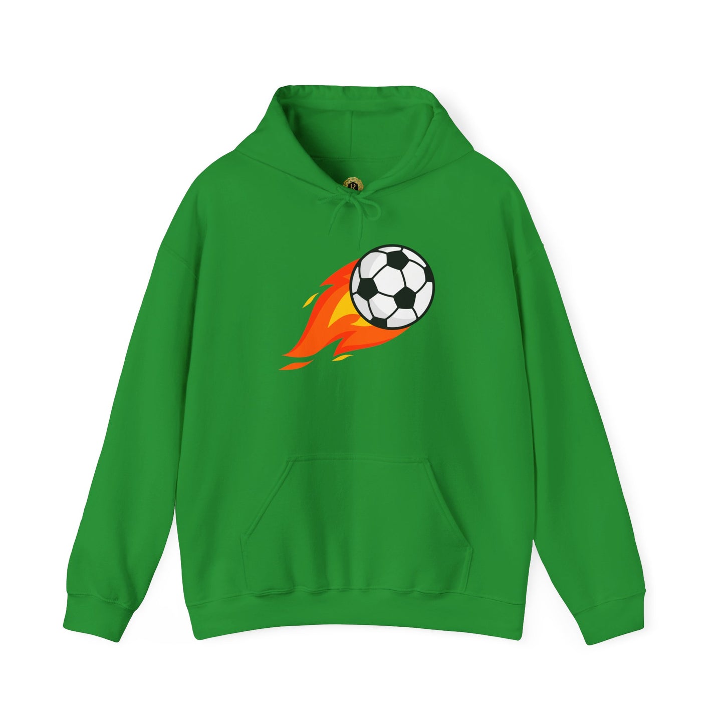 Soccer Fire Ball Hoodie - Men's Heavy Blend Hooded Sweatshirt