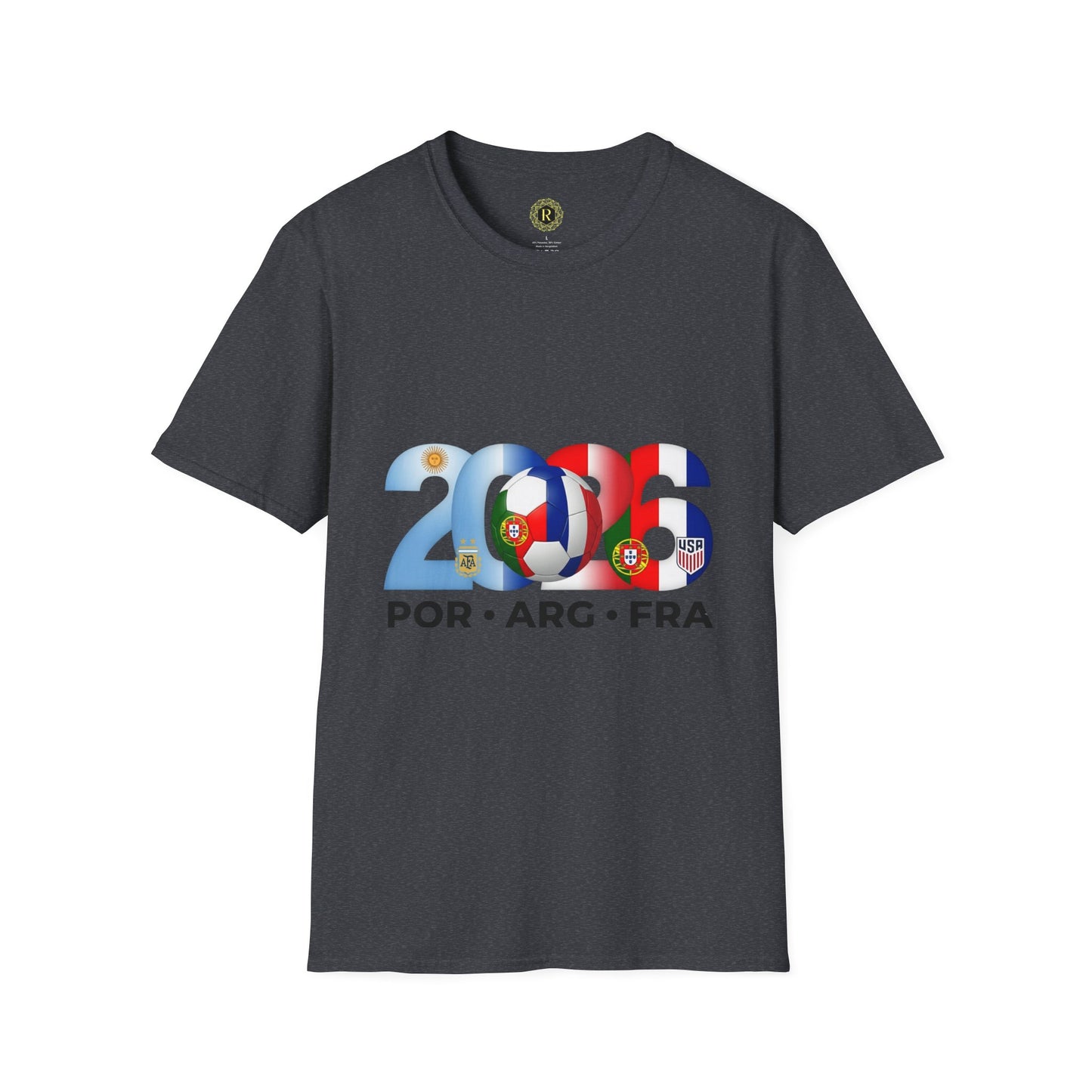 2026 Soccer Unisex Shirt | POR ARG FRA USA Football Tee
