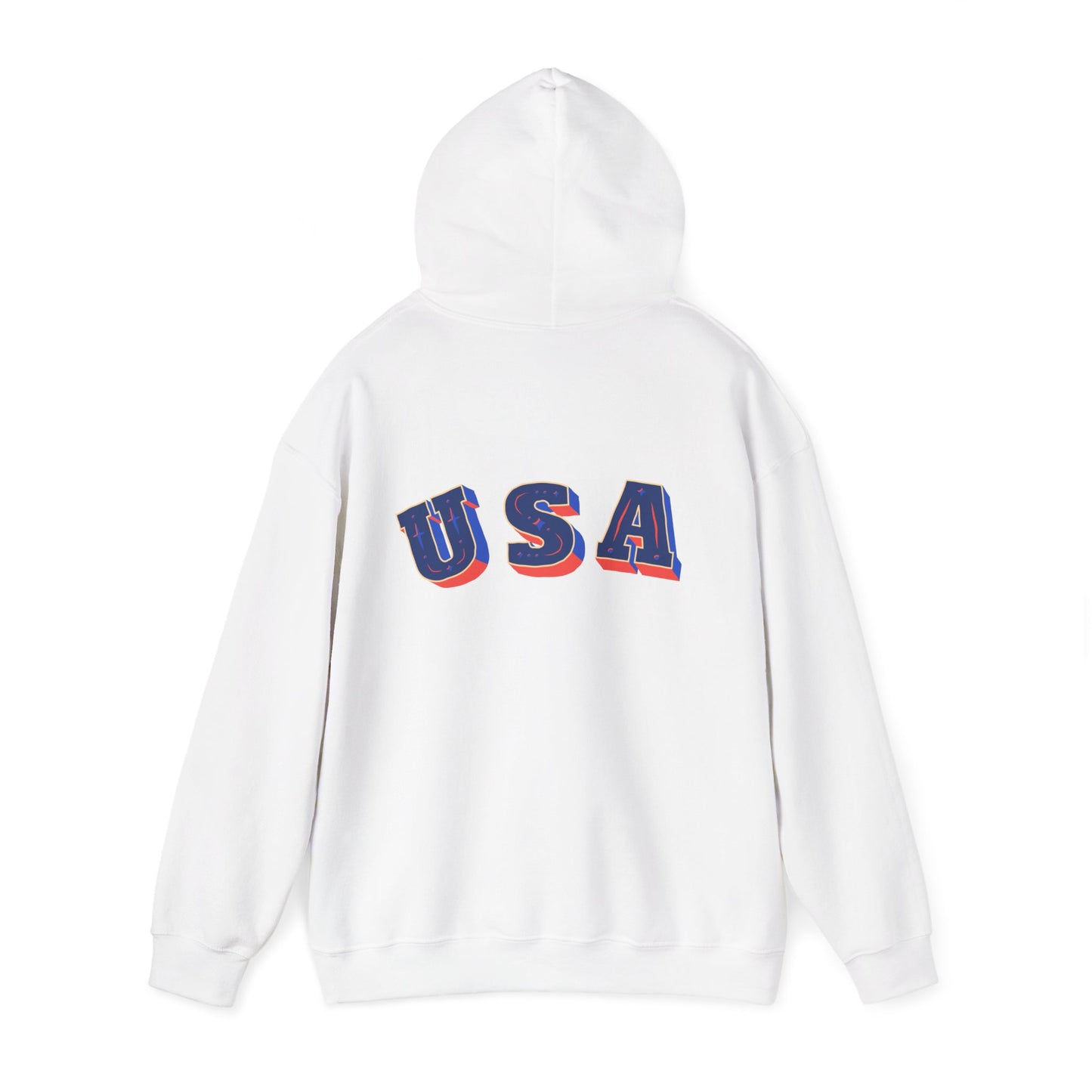 Men's Patriotic Hoodie - Double American Flag Graphic