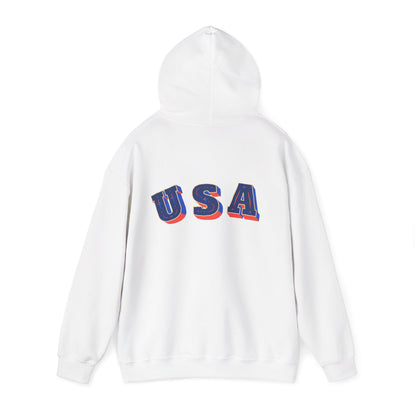 Men's Patriotic Hoodie - Double American Flag Graphic
