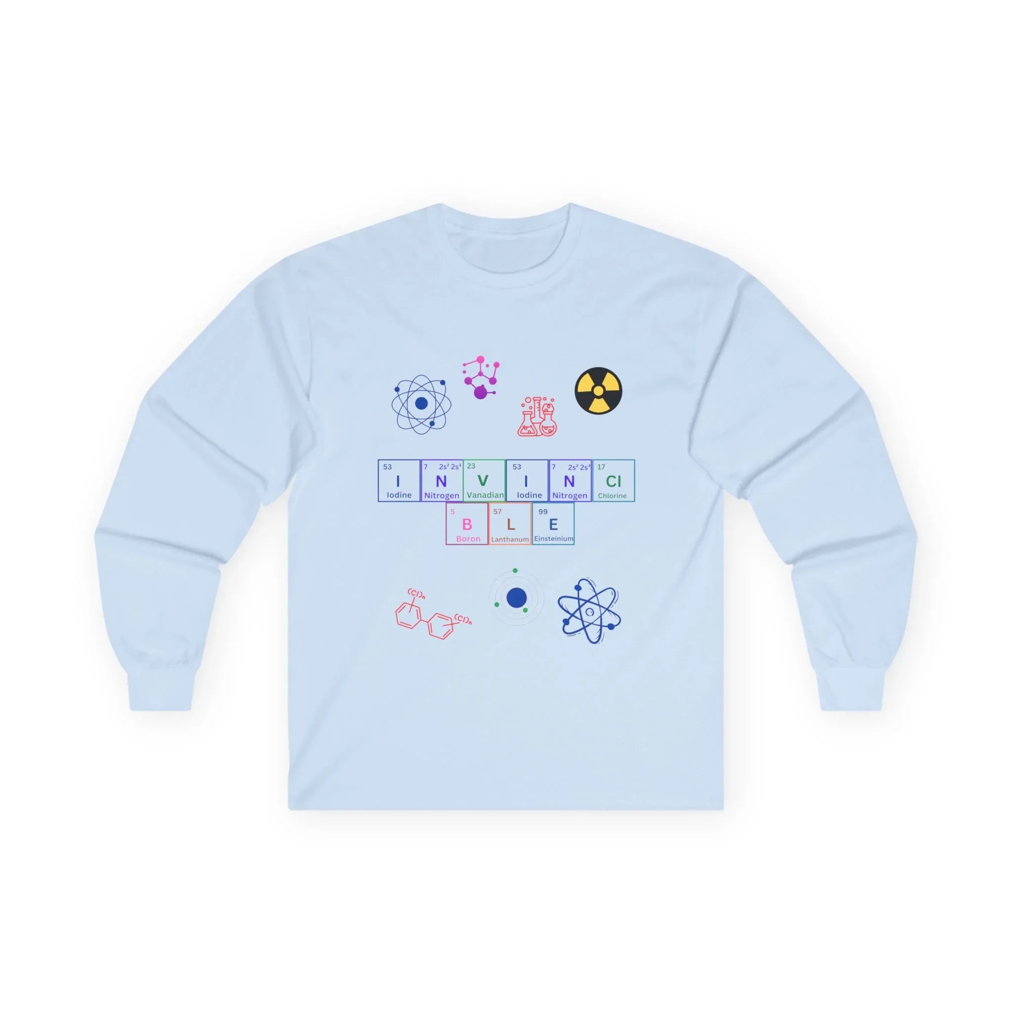 Invincible Unisex Long Sleeve Tee - Science Inspired Graphic Tee - RizQ Life 