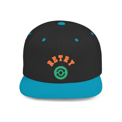 Retry Vintage Flat Bill Snapback Cap – Adjustable streetwear hat for men & women. Ideal gift for casual fashion, festivals, and urban style. - RizQ Life 