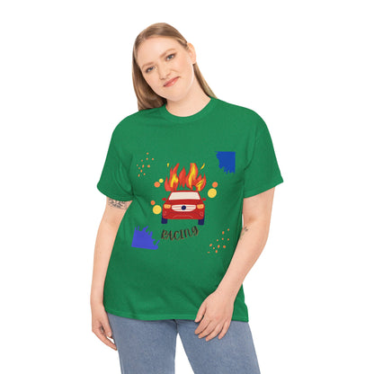 Unisex Racing Graphic T-Shirt – Heavy Cotton Car Racing Tee for Men & Women, Casual Motorsport Fan Shirt, Short Sleeve Top, Sizes S-5XL