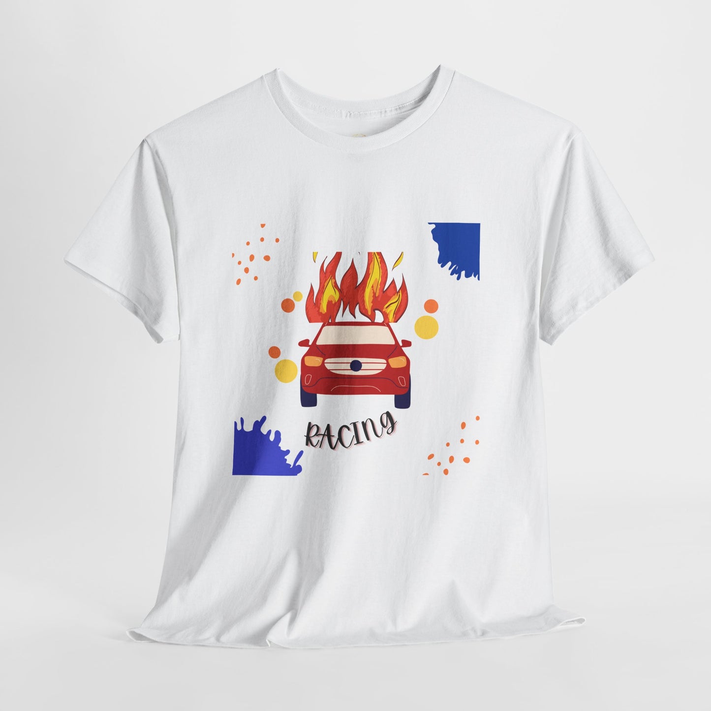 Unisex Racing Graphic T-Shirt – Heavy Cotton Car Racing Tee for Men & Women, Casual Motorsport Fan Shirt, Short Sleeve Top, Sizes S-5XL