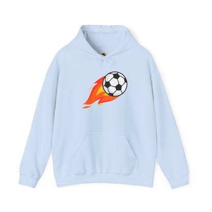 Soccer Fire Ball Hoodie - Men's Heavy Blend Hooded Sweatshirt