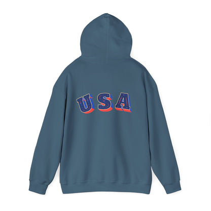Men's Patriotic Hoodie - Double American Flag Graphic