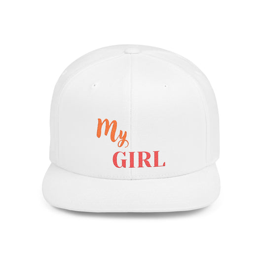 My Girl Snapback Cap – trendy adjustable flat bill hat for women & teens. Perfect for casual wear, festivals, and gifts.