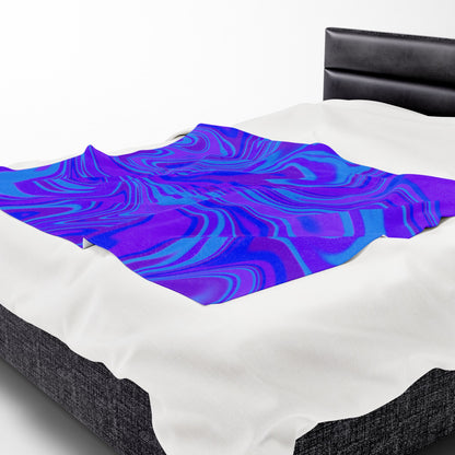 Velveteen Plush Blanket - Vibrant Abstract Cozy Throw for Home Decor