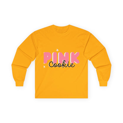 Pink Cookie Long Sleeve Tee - Sweet Treat Vibe