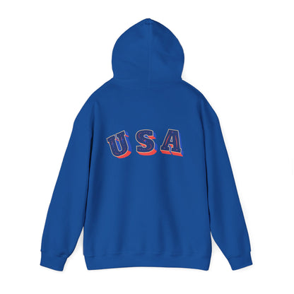 Men's Patriotic Hoodie - Double American Flag Graphic