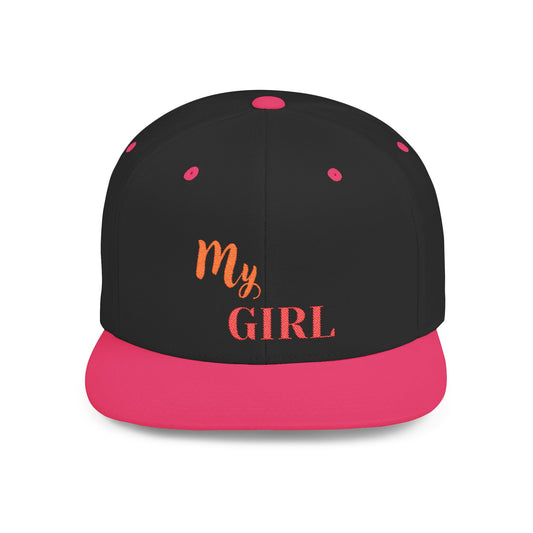 My Girl Snapback Cap – trendy adjustable flat bill hat for women & teens. Perfect for casual wear, festivals, and gifts.