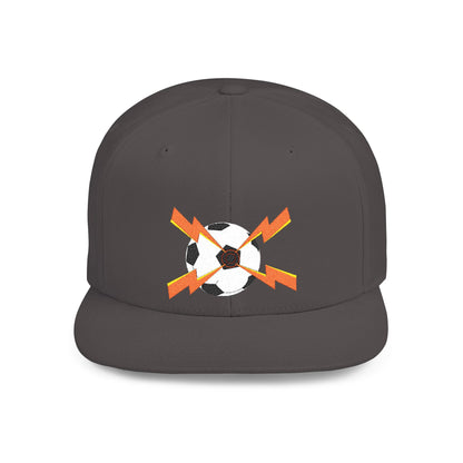 Soccer flat bill snapback hat – adjustable, stylish, and perfect for streetwear, casual outings, festivals, and gifting.