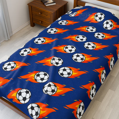 Soccer-Themed Velveteen Plush Blanket, Cozy Blanket for Soccer Fans, Sports Blanket, Gift for Kids, Soft Throw Blanket for Home and [...]
