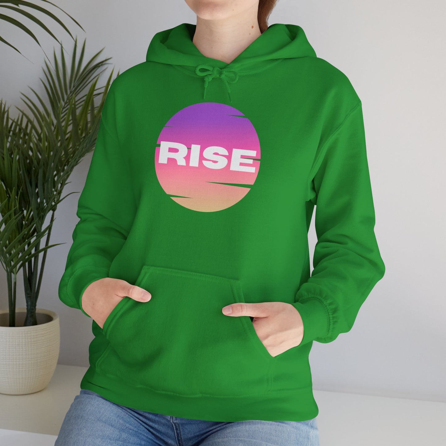 Women's Rise Graphic Hoodie - Cozy & Inspirational Sweatshirt