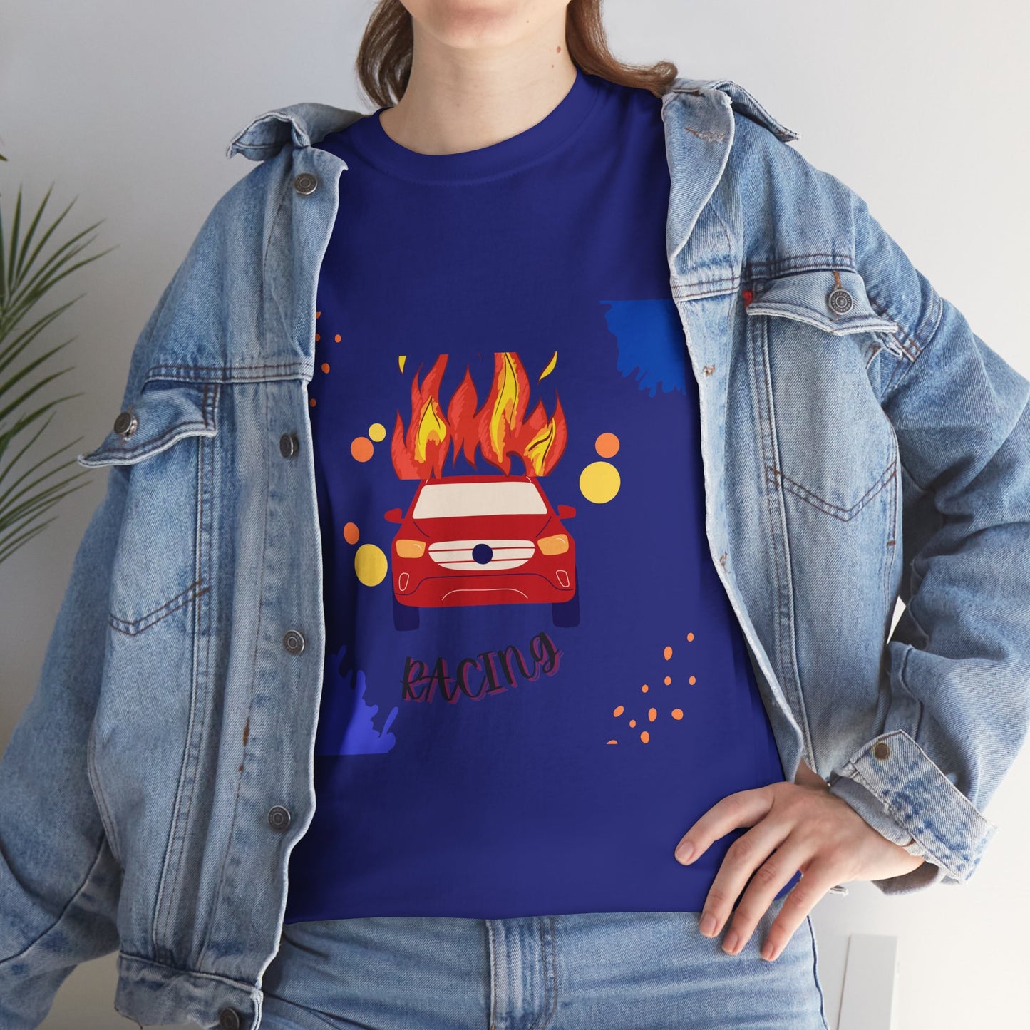 Unisex Racing Graphic T-Shirt – Heavy Cotton Car Racing Tee for Men & Women, Casual Motorsport Fan Shirt, Short Sleeve Top, Sizes S-5XL