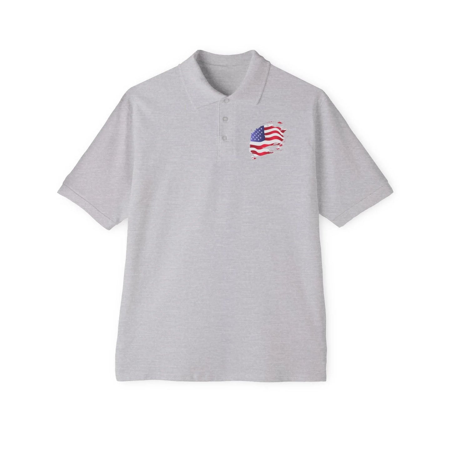 Polo Shirt with American Flag Emblem - Casual Comfort for Every Occasion - RizQ Life 
