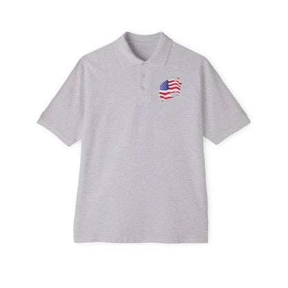 Polo Shirt with American Flag Emblem - Casual Comfort for Every Occasion - RizQ Life 