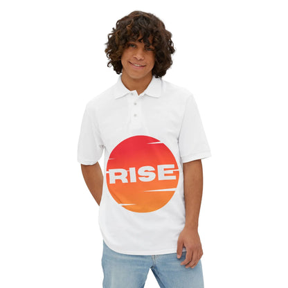 Men's Polo - RISE Graphic Tee for Motivation and Everyday Style - RizQ Life 