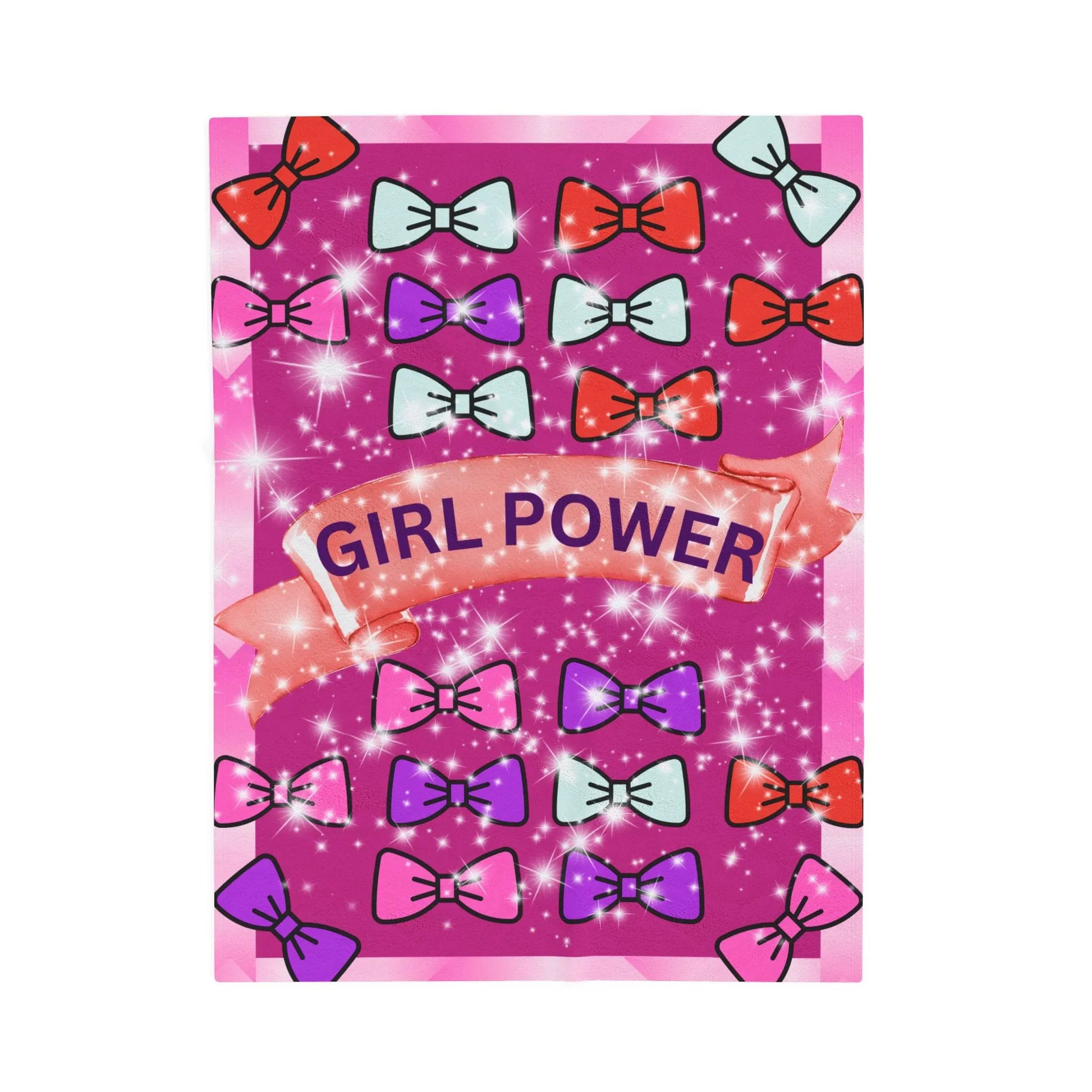 Empowering Girl Power Plush Blanket, Cozy Throw for Kids, Warm Gift for Birthdays, Inspirational Decor, Fun Room Accent - RizQ Life 