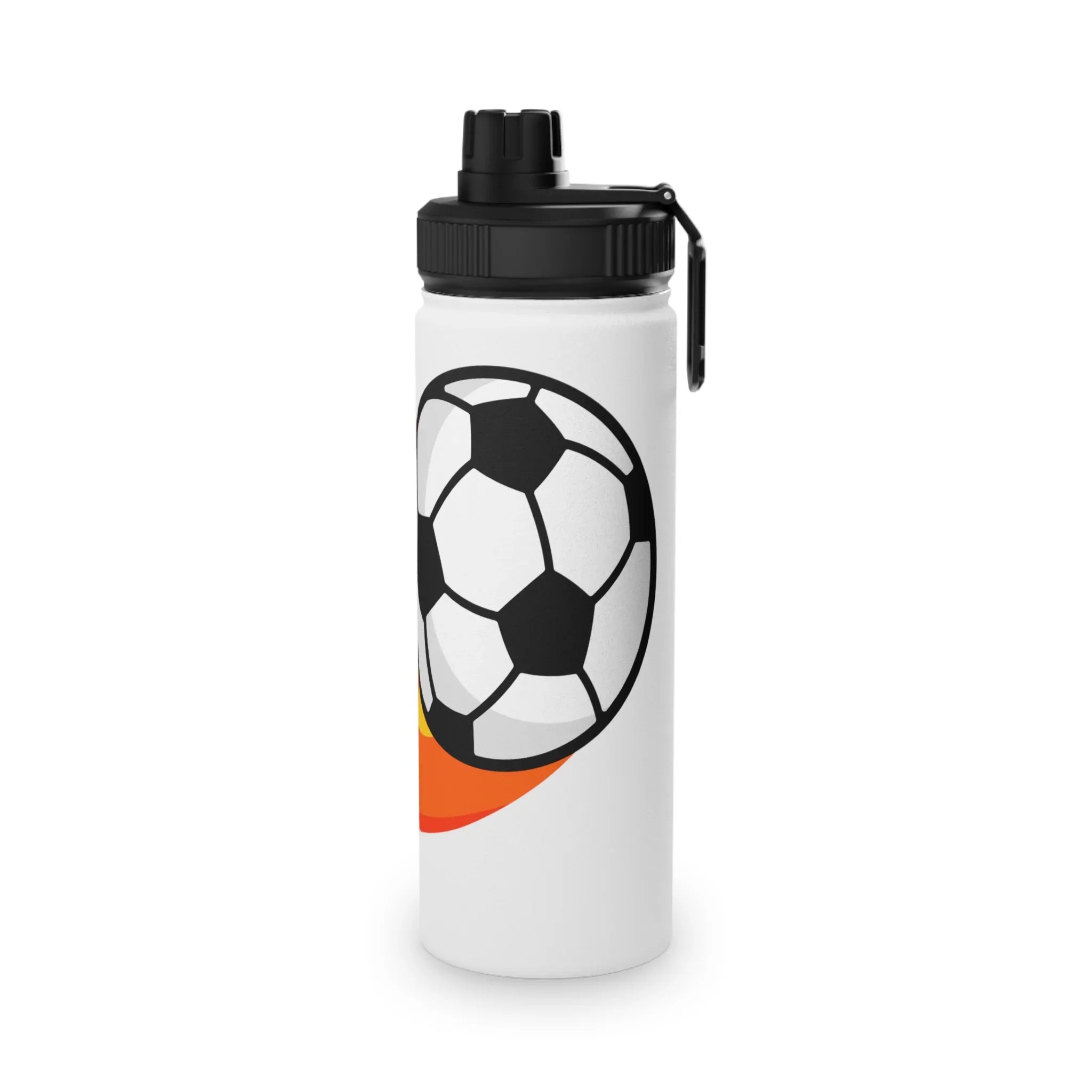 Soccer Fire Ball Stainless Steel Water Bottle – Insulated Sports Bottle - RizQ Life 