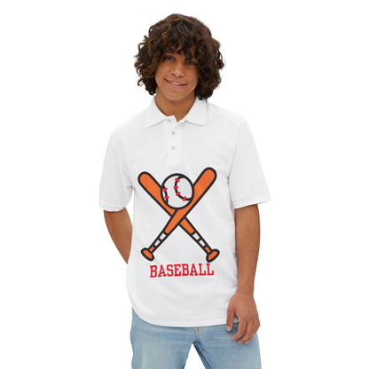 Men's Polo Tee - Baseball Piqué Polo