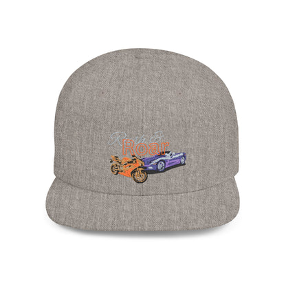 Rush & Rore Vintage Game Snapback Cap — Flat Bill Car Lover Hat