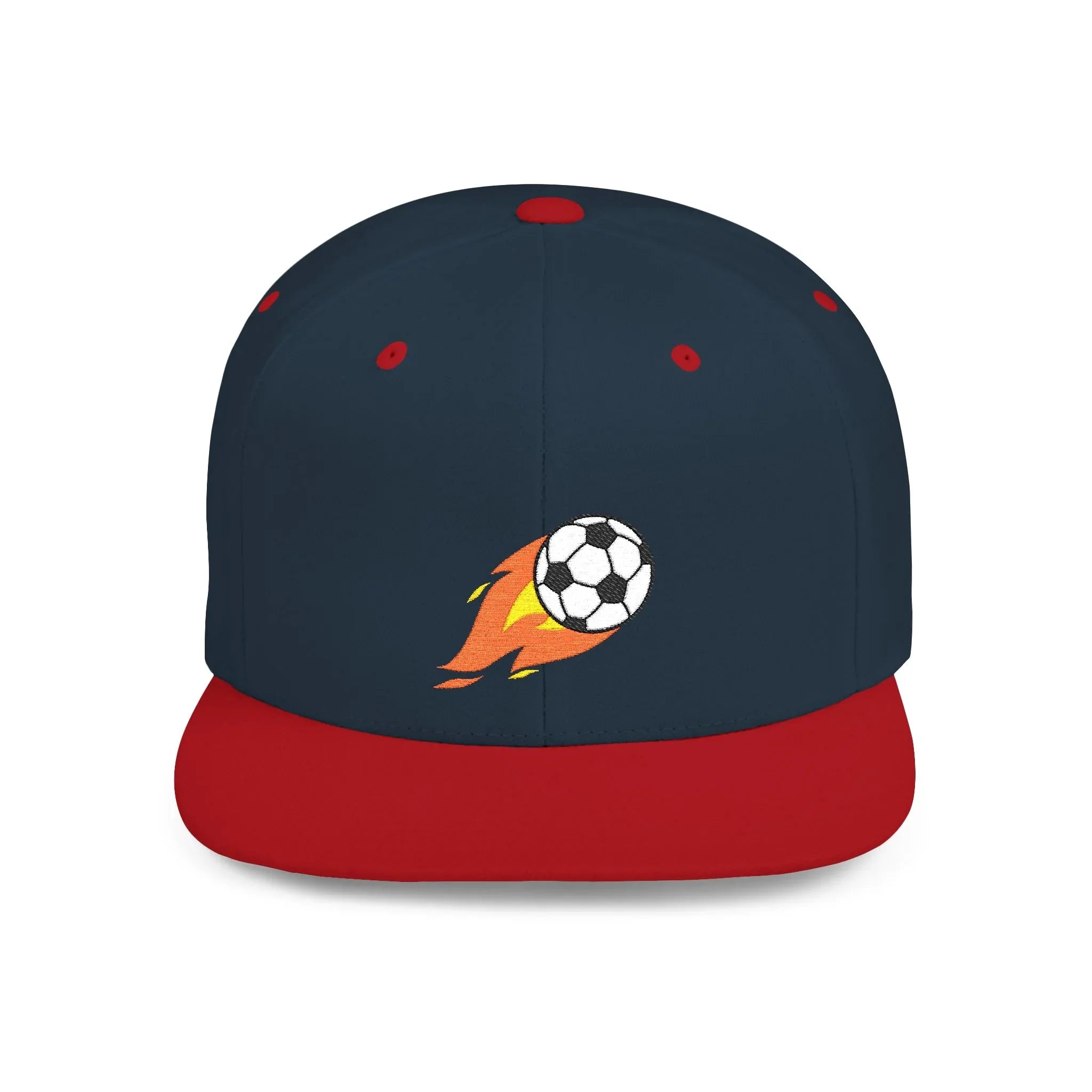 Soccer Ball Flat Bill Snapback Hat - Stylish Snapback Cap for Casual Outfits and Streetwear - RizQ Life 