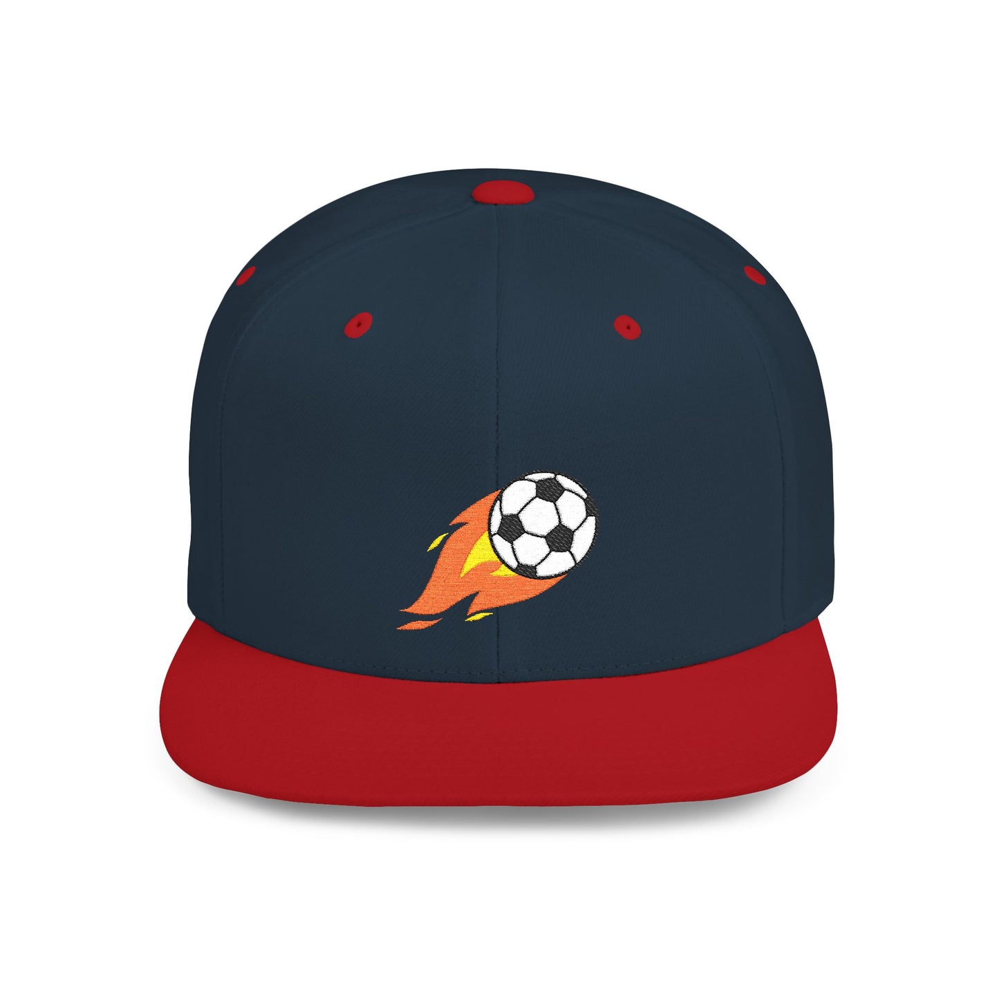 Soccer Ball Flat Bill Snapback Hat - Stylish Snapback Cap for Casual Outfits and Streetwear