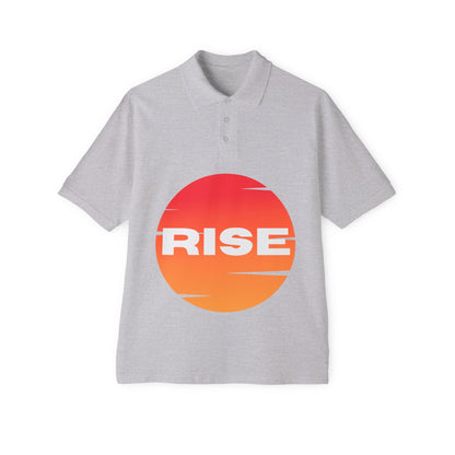 Men's Polo - RISE Graphic Tee for Motivation and Everyday Style
