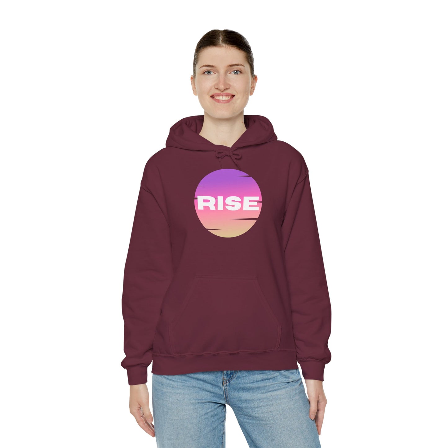 Women's Rise Graphic Hoodie - Cozy & Inspirational Sweatshirt