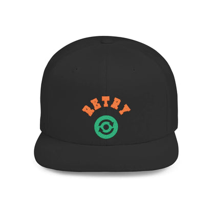 Retry Vintage Flat Bill Snapback Cap – Adjustable streetwear hat for men & women. Ideal gift for casual fashion, festivals, and urban style. - RizQ Life 